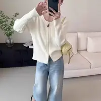 韩系简约时尚圆领长袖针织衫H9191