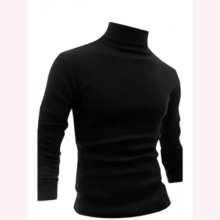 王嘉尔同款高领软糯德绒打底衫男士秋冬大衣内搭长袖t恤加厚卫衣J