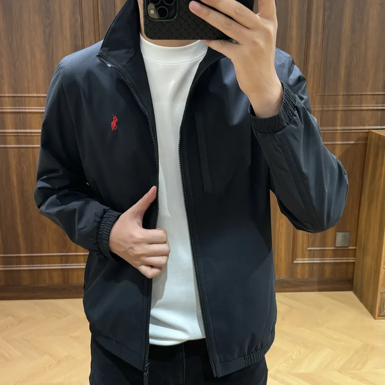 秋冬新品｜男士9607秋冬「极简刺绣」轻奢高品质立领薄棉夹克外套