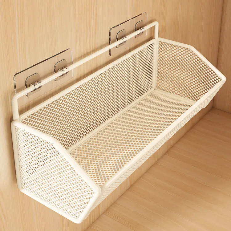 墙上置物架宿舍挂篮学生床头挂墙收纳架墙面壁挂置物篮免打孔架子