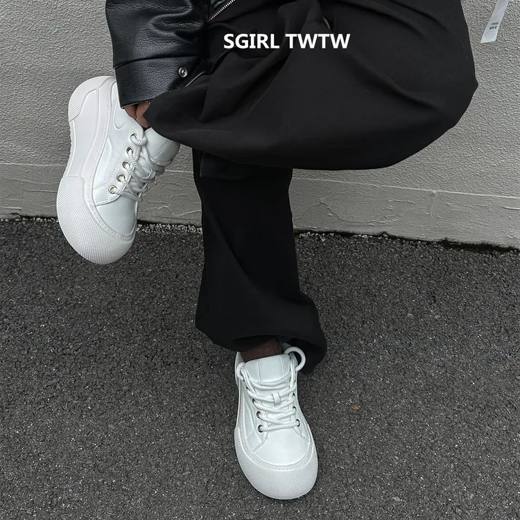 SGIRL TWTW2025新款超软超轻厚底大头系带时尚休闲鞋老爹鞋女鞋潮