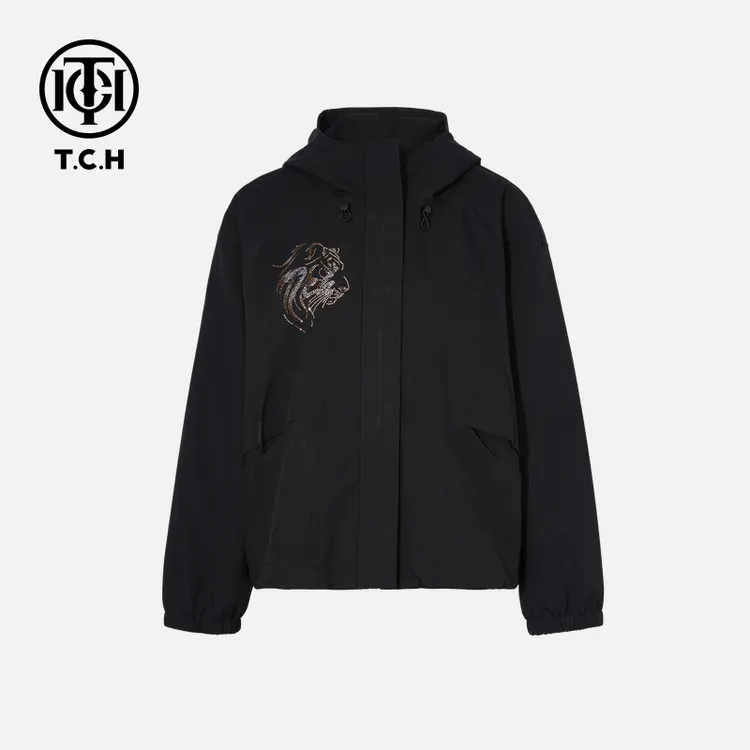 TCH私服烫钻工艺时尚休闲百搭气质秋款外套女T75C17E1022轻奢tch