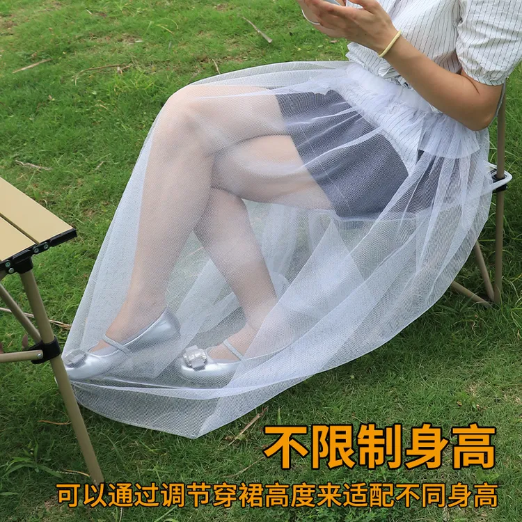 露营野餐防蚊网纱裙采茶防登革热果园摘果防蜜蜂网户外防花斑蚊纱