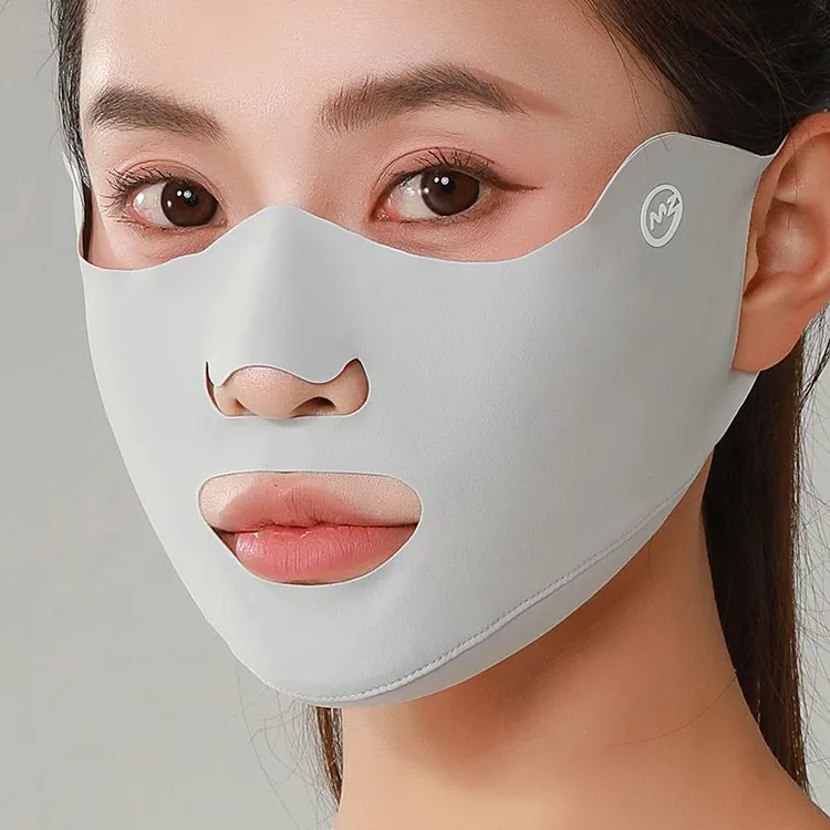 户外运动防晒口罩露口鼻跑步运动高尔夫冰丝面罩遮脸透气防紫外线