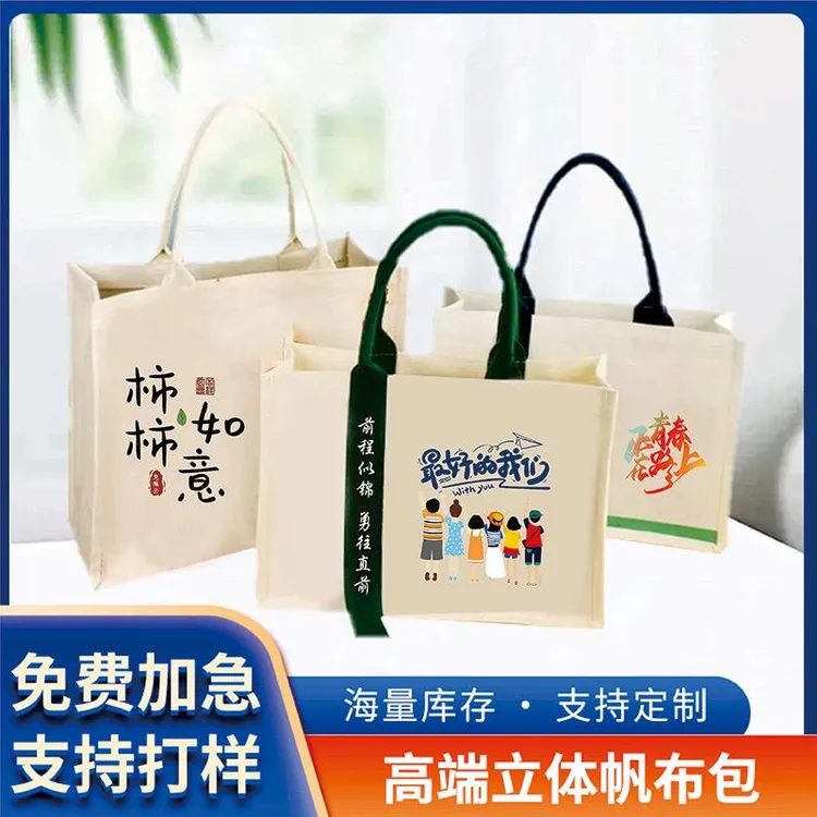 哪吒卡通学生补习袋大容量校园文化创意帆布袋加大厚定做手提