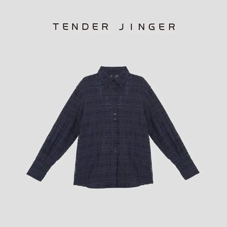 Tender Jinger复古格文艺感休闲衬衣T52LLY30355