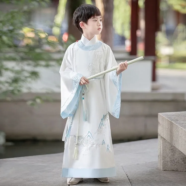 新款儿童汉服古装春秋夏季儿童男国风宋朝儿童演出服汉服男童宝宝