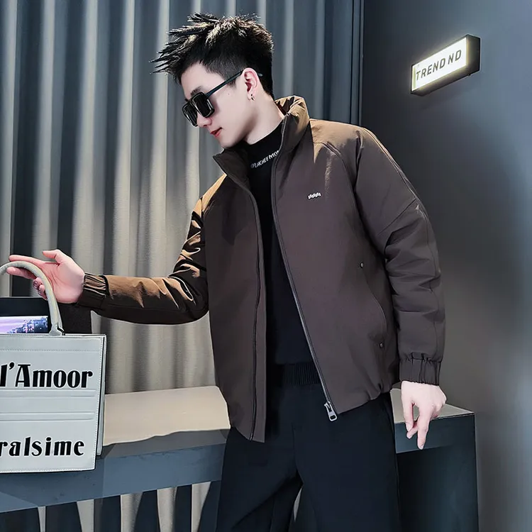 冬季潮牌棉服男假两件加厚棉袄衣服2025新款爆款男士冬装外套棉衣