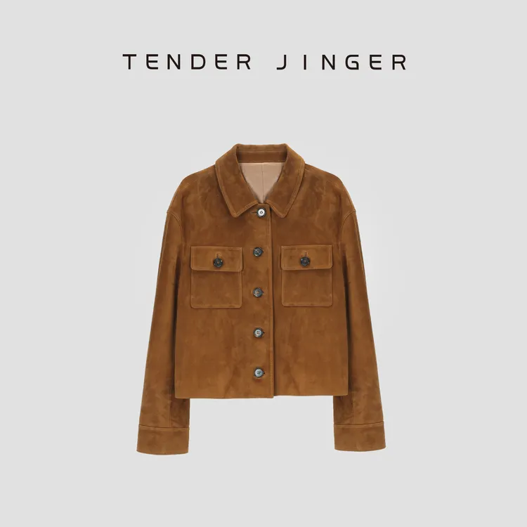 Tender Jinger【X有吾WU·D武学凯】复古绒面皮上衣T53MDD41074