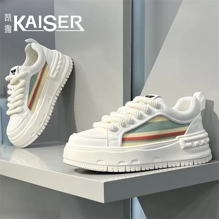凯撒男鞋秋季爆款厚底增高休闲板鞋子男款潮流百搭舒适透气运动鞋