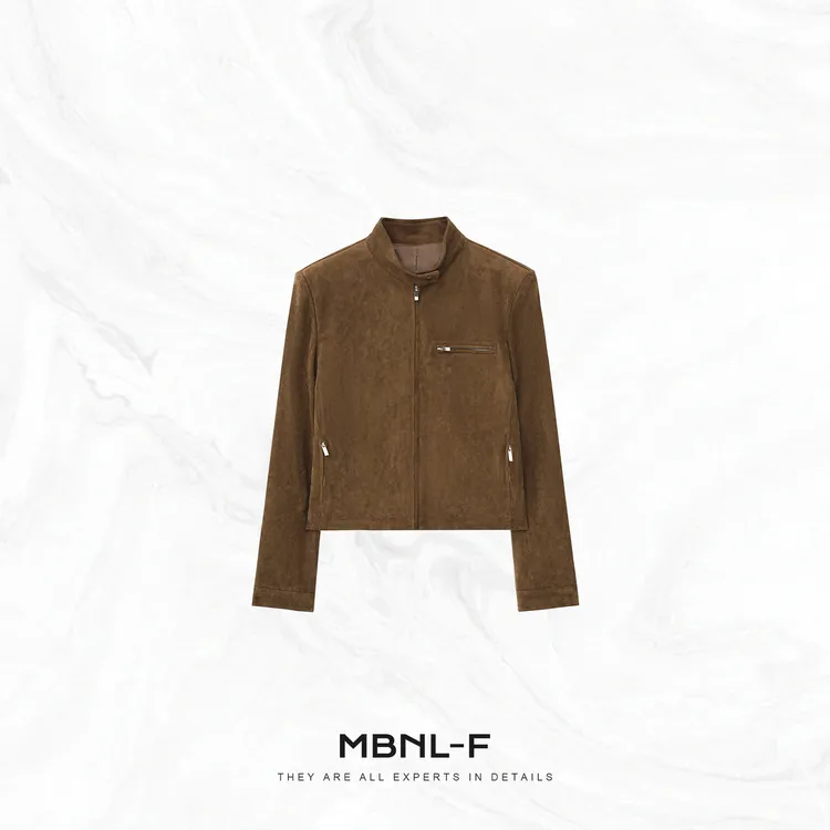 MBNL-F“质感麂皮绒” 高定美式复古老钱夹克外套 秦磊XM-XWT2556