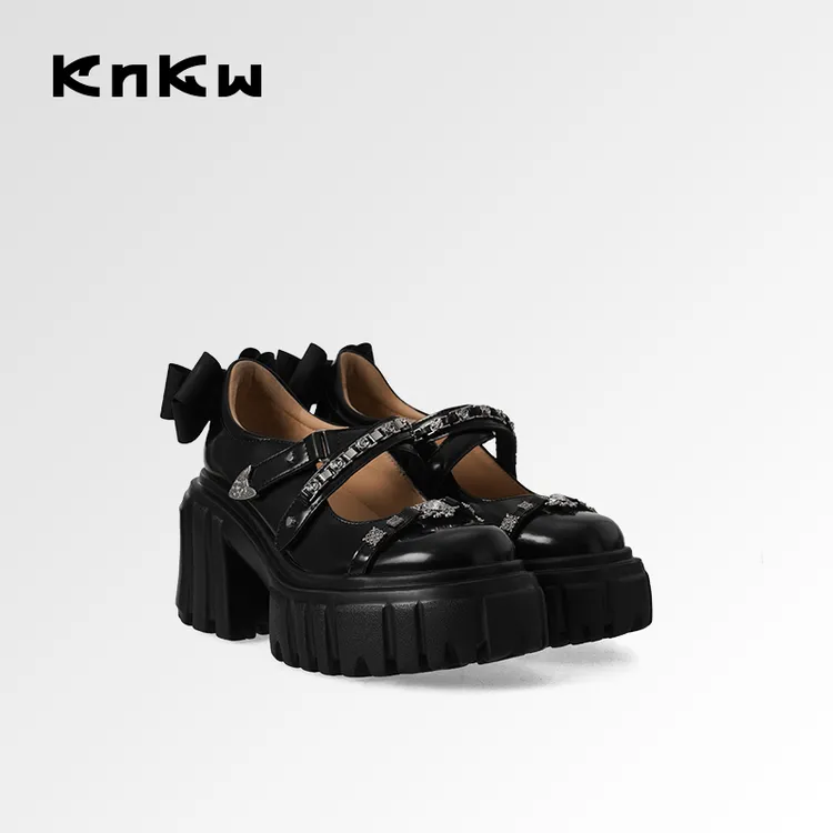 【张小婉&沈月同款】KNKW蝶舞派对厚底玛丽珍春夏时装单鞋W4108E108