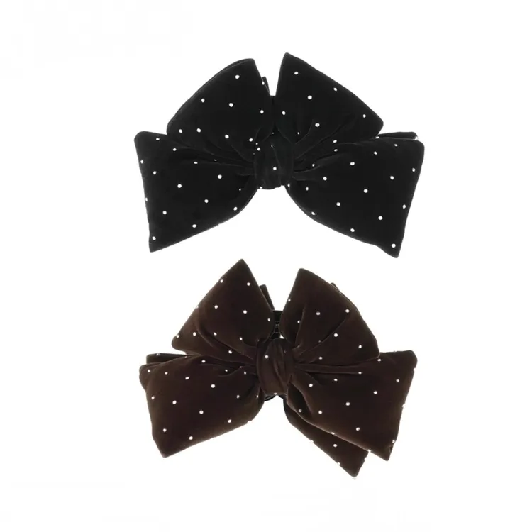 2025新款 一对装~【繁星点点】立体填充棉蝴蝶结温柔氛围感抓夹