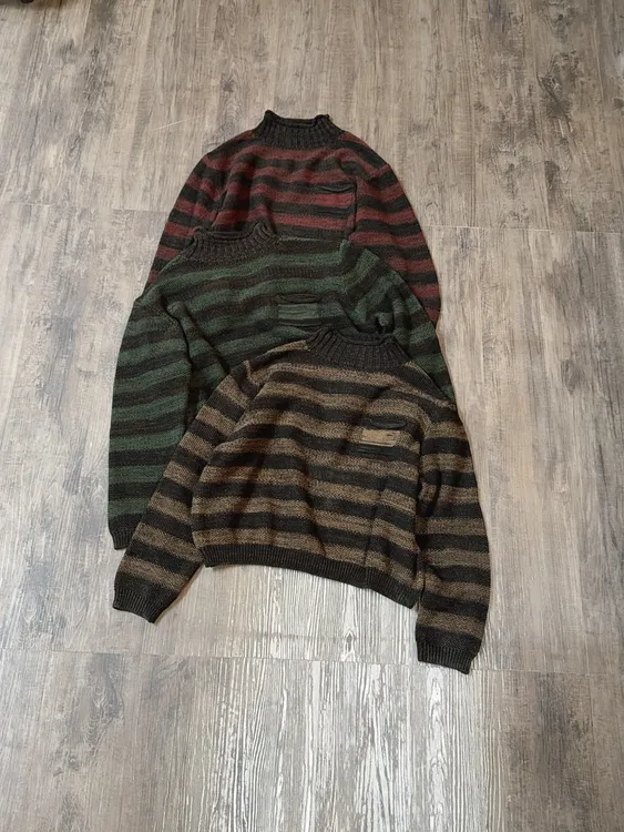 清仓1103秋季新款条纹半高领洋气百搭毛衣（衣长48 胸围118左右）