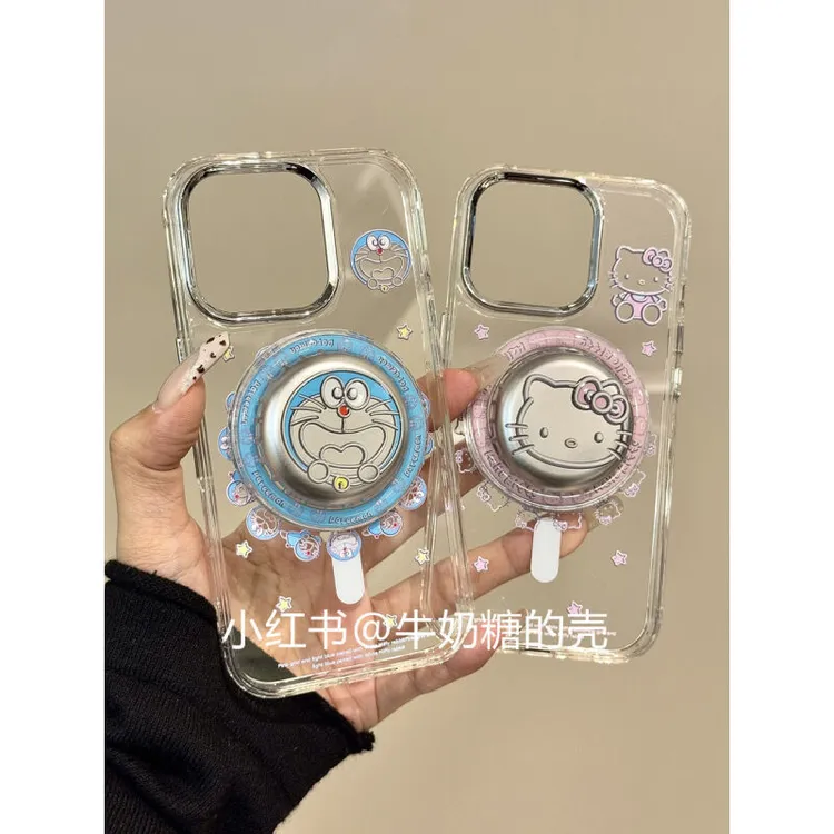 日系卡通猫咪哆啦A梦适用ihone16promax苹果15pro手机壳14新款13