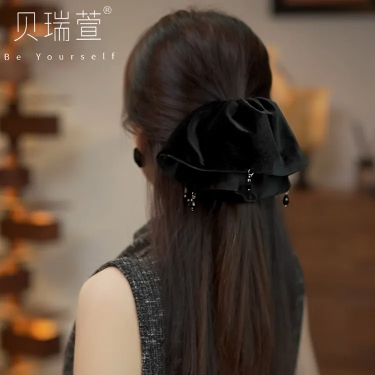 韩版裙摆高级丝绒裙摆抓夹头饰发饰发卡ZJ385