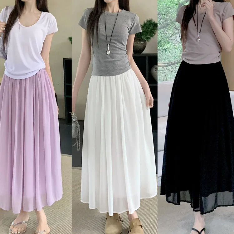 8083—夏女装显瘦微胖大码宽松半身裙