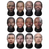 科比詹姆斯乔丹库里人脸表演恶搞整蛊头套全脸3D面罩巴拉克拉法帽