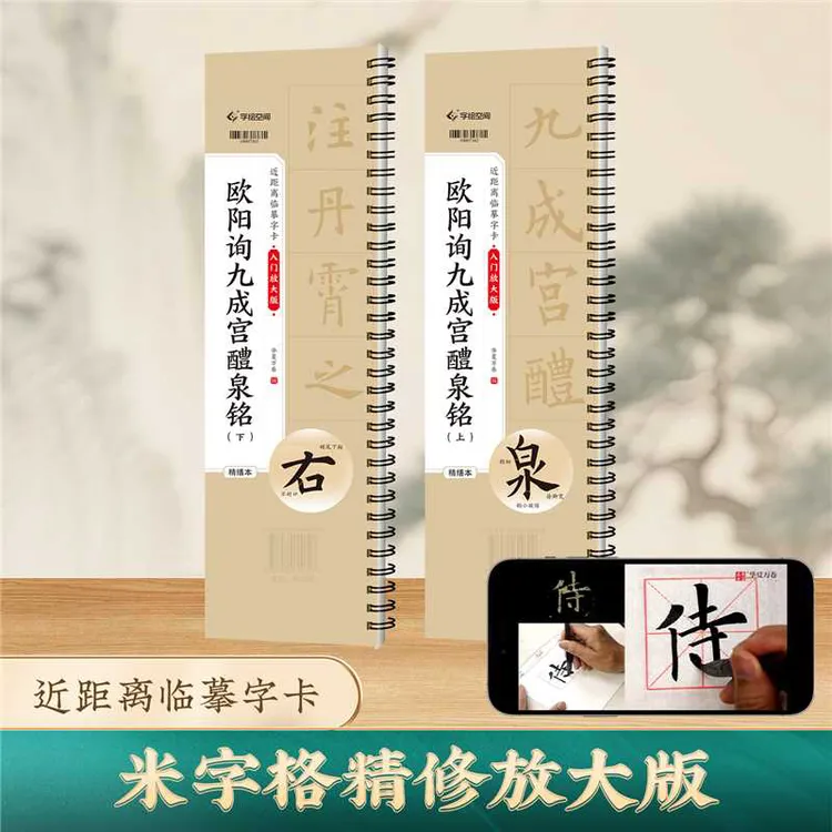 欧阳询九成宫上下册 初学入门教学视频版字卡  