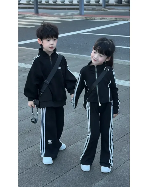 【兄妹款】2025新款运动网红洋气儿童炸街时髦大童秋季童装两件套潮