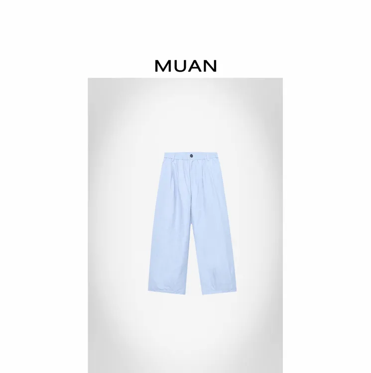 木岸MUAN：《盘尼西林棉裤》定制120克氧气感休闲裤长裤女D-DG3-6852