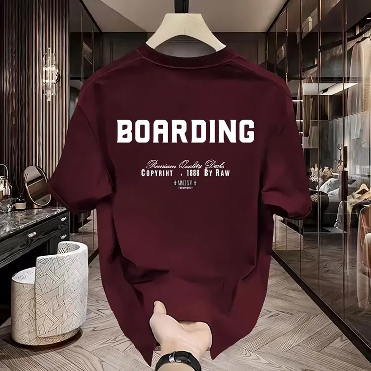 2025短袖t恤男夏季印花宽松透气百搭上衣ins潮流休闲圆领纯棉T恤