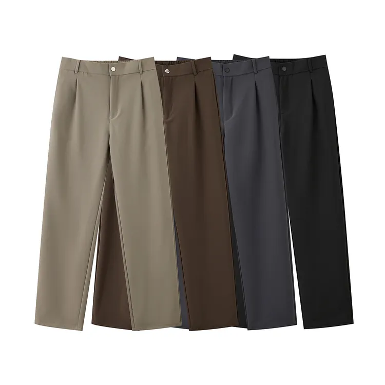 美式黑色加长版长裤男秋冬季加绒加厚休闲裤高腰百搭西裤男阔腿裤