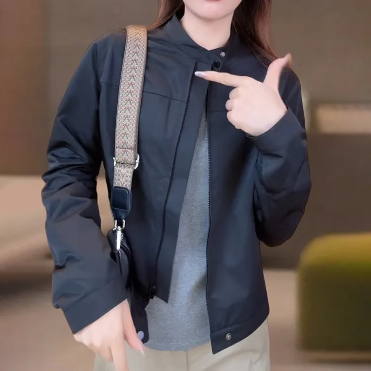 韩系减龄设计感拉链风衣短外套女早秋新款松弛慵懒宽松大码上衣