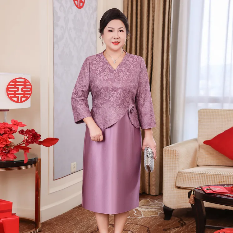 喜婆婆婚宴礼服新款喜妈妈订婚晚宴喜服结婚敬酒服WPD215-Q6866