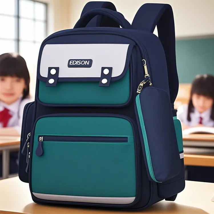 Edison爱迪生小学生书包高颜值大容量轻便护脊双肩包英伦风儿童背商品图