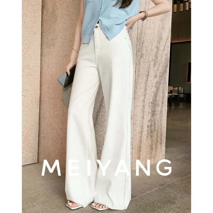 A美洋MEIYANG 高分牛仔裤【商场同款】 四面弹阔腿裤【小60】-周一