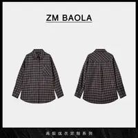 ZM BAOLA【闪格】亮点点缀格纹衬衫上衣TB825710-M2