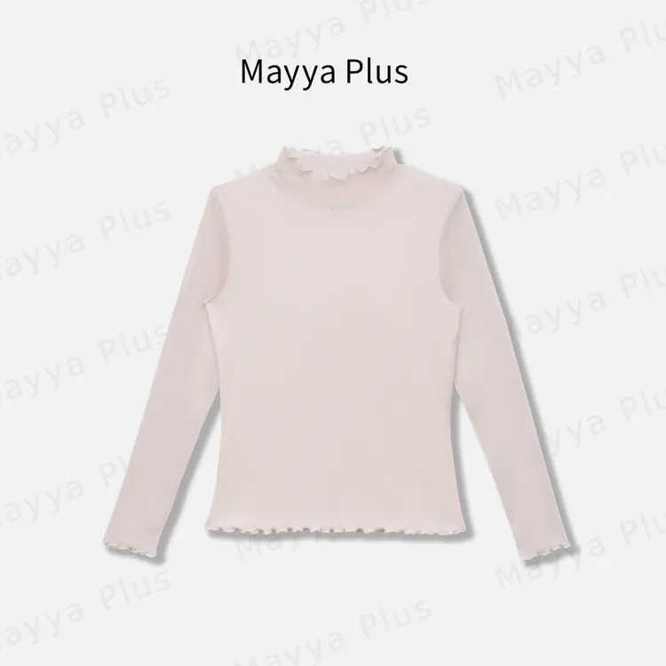 【柔光】MayyaPlus麦芽定制流光风百搭长袖打底针织T恤上衣32537016