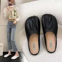 【万达折扣】春夏季复古外穿百搭软底小众时尚韩版温柔女鞋子半拖