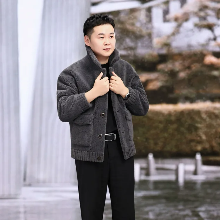 利景LITFKIN【千寻厂家A22】翻领男士羊毛外套双面穿