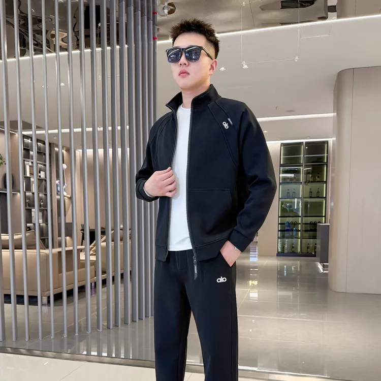 潮流秋季宽松穿搭套装运动立领秋季男士春季秋装套装秋冬长裤003