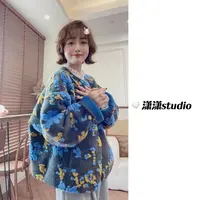 【蓝魅儿】【高级定制面料】【立体花朵超好看】潇潇自制重工外套XS2612
