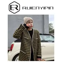 7725#【炫妈】格子鹅绒服 90白鹅绒设计时尚休闲女装