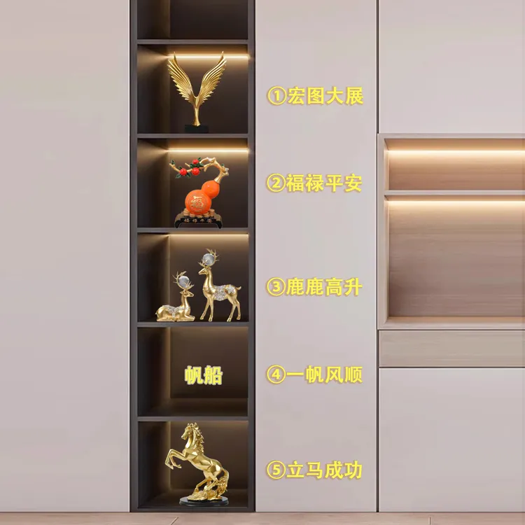 乔迁之喜新居酒柜轻奢高档玄关酒柜摆件客厅隔断摆件琉璃装饰品