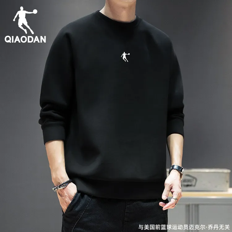 乔丹卫衣男2025秋季新款官方正品圆领针织长袖套头衫运动休闲上衣