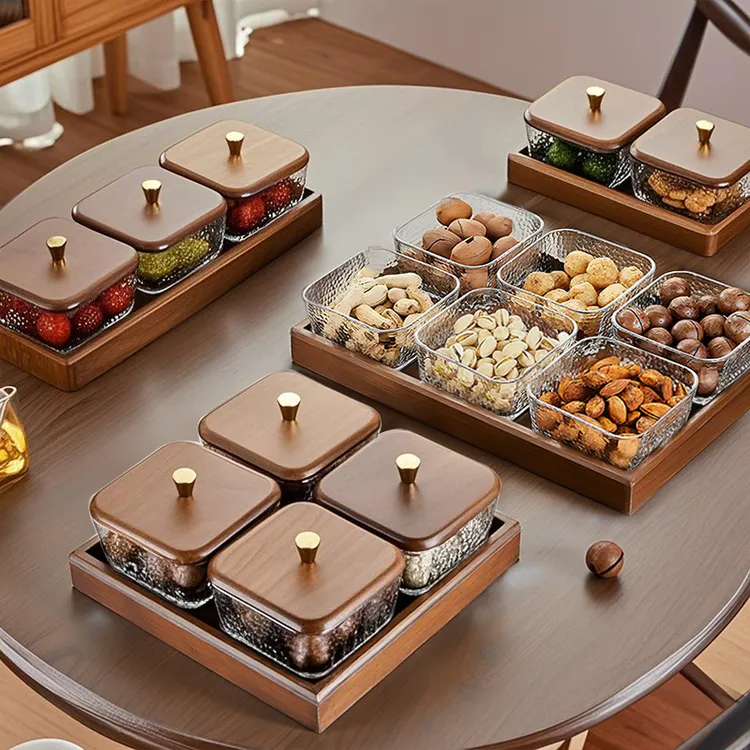 水果盘2025中式家用玻璃果盘茶几干果盘茶点盘高档轻奢干果收纳盒