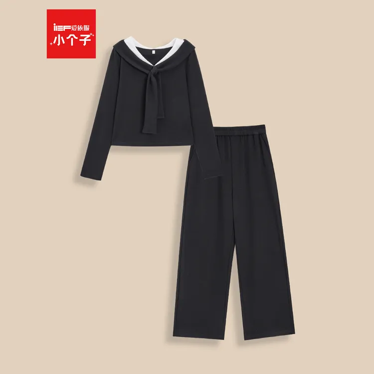 IEF/爱依服套装2025秋季新款韩版温柔休闲风气质上下套裤流光风