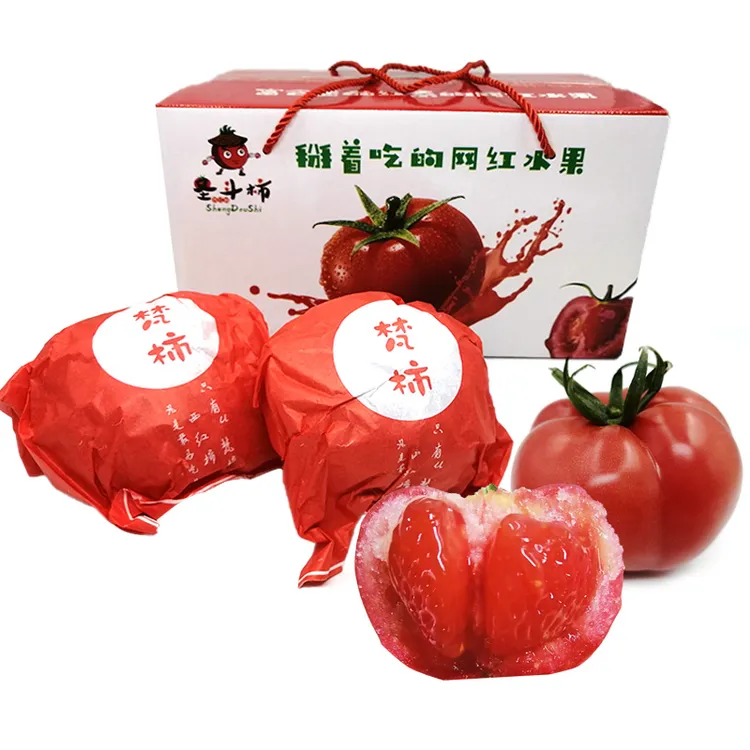 陕西泾阳普罗旺斯西红柿沙瓤水果番茄应季新鲜现摘现发生吃自然熟
