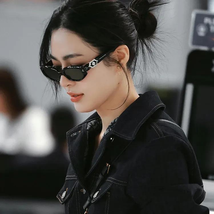 2025新款邝玲玲同款墨镜猫眼高级感防晒登山防眩光太阳镜防紫外线