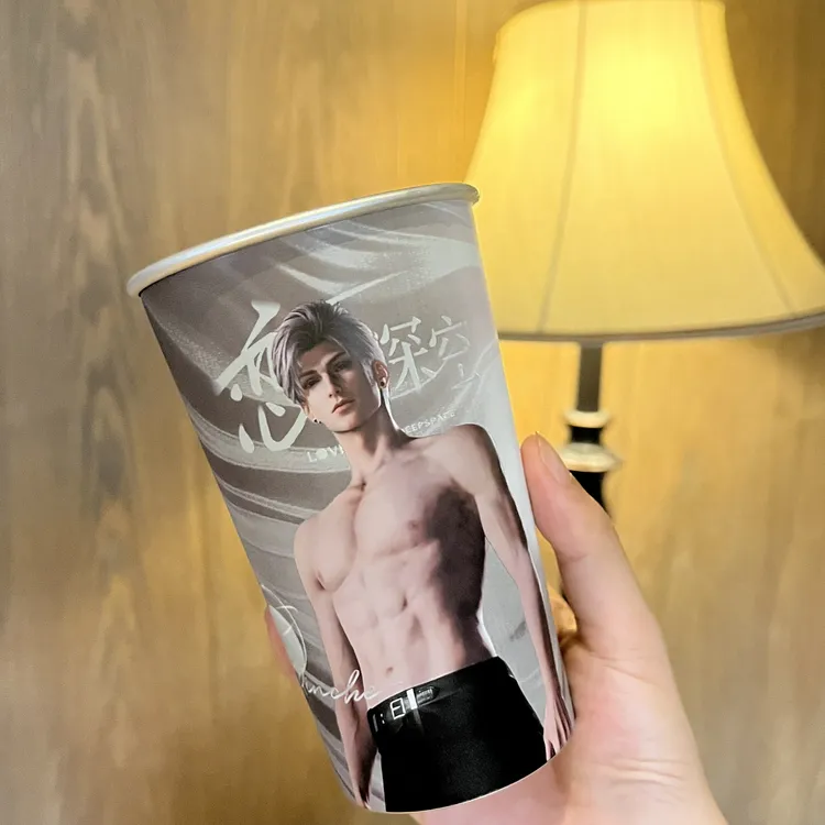 恋与深空秦彻款预冷变色水杯二次元网红水杯黑色款