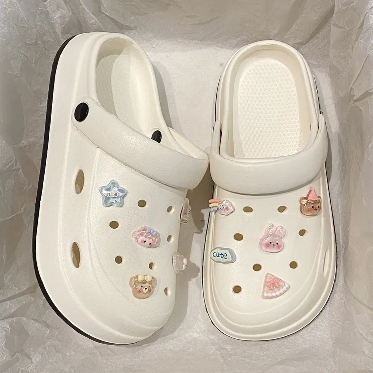 洞洞鞋女夏季外穿2025新款厚底eva凉鞋防滑防臭沙滩上班拖鞋女款