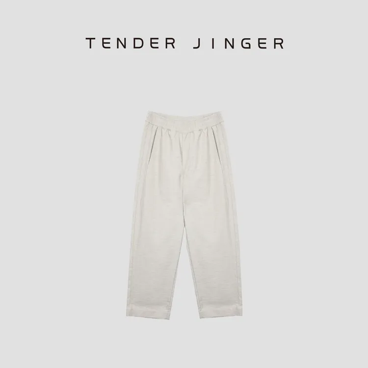 Tender Jinger｜男士 美利奴羊毛混纺简约微阔直筒休闲裤1638