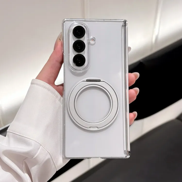 双中轴适用三星zfold7手机壳透明铰链6超薄防摔支架5保护套折叠屏