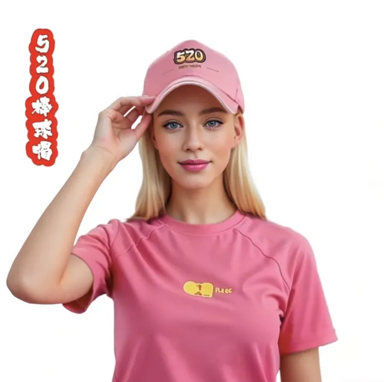 520情人节  七夕节情侣装百搭帽子女士生日礼物鸭舌帽 母亲节粉色