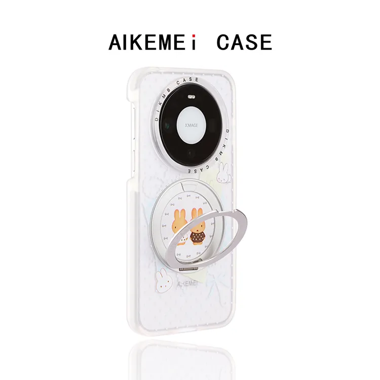 波点米菲兔蝴蝶结适用华为Mate80/70/60Pro+手机壳旋转磁吸支架款